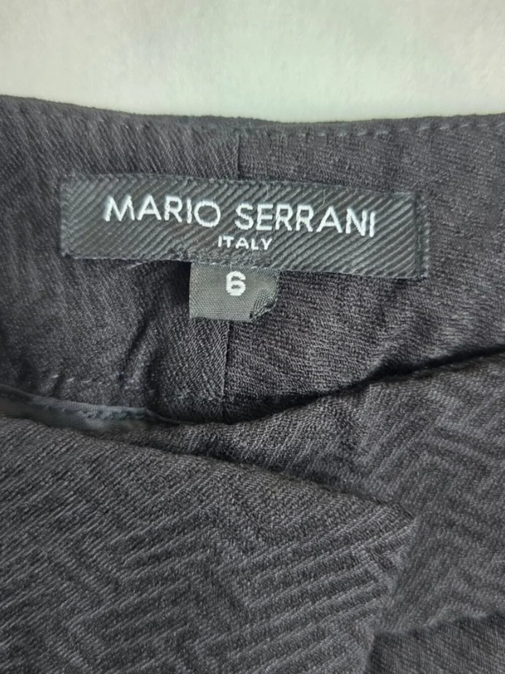 Mario Serrani Italy Cropped Ankle Dress Pants Stretch Comfort Slim Fit 6 Black